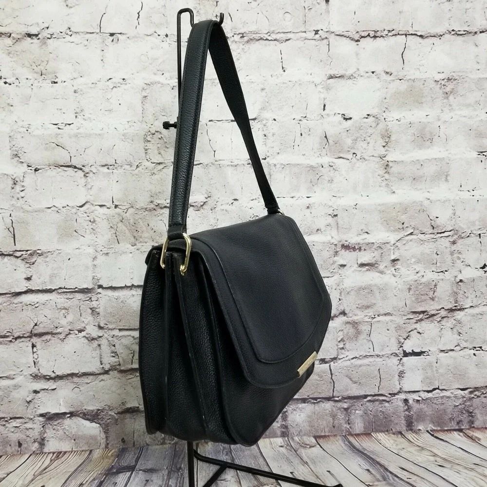 Kate Spade‎ Joss Philmont Lane Black Style WKRU5185 Pebble Leather Gold Tone